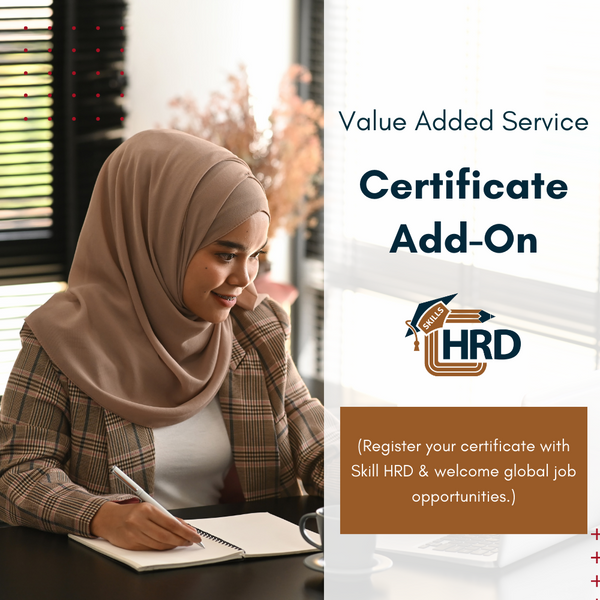 Certification Add-On:  By registering your certificate with Verify Skill, you ensure its authenticity and credibility